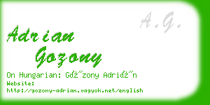 adrian gozony business card